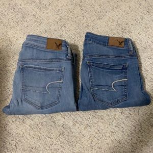 TWO Pairs of American Eagle Jeggings